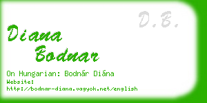 diana bodnar business card