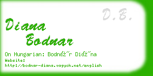 diana bodnar business card